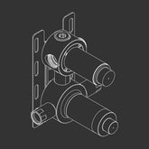 Cea Design Cartesio miscelatore termostatico doccia con rubinetto d'arresto CAR66 + UCS28